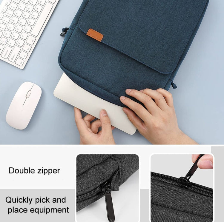Vertical Laptop Bag Handheld Shoulder Crossbody Bag, Size: 13 Inch(Black)