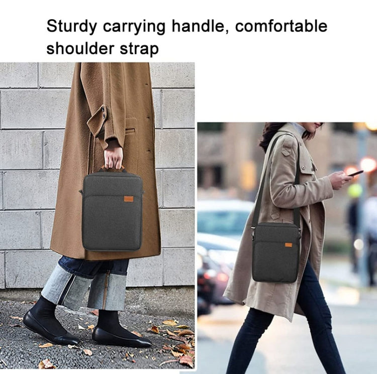 Vertical Laptop Bag Handheld Shoulder Crossbody Bag, Size: 13 Inch(Black)