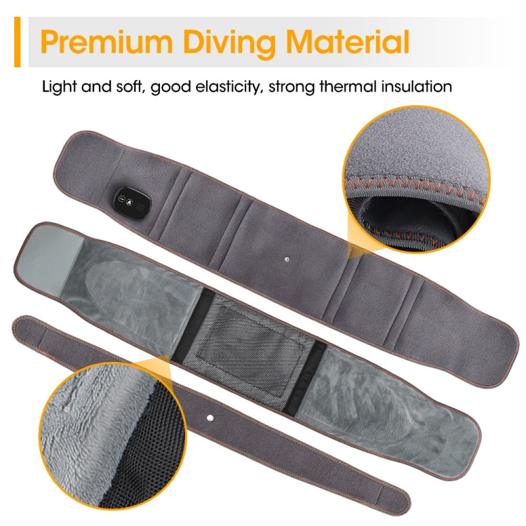 USB Charging Red Light Heating Massage Lumbar Belt Warming Waist Belt(Gray)
