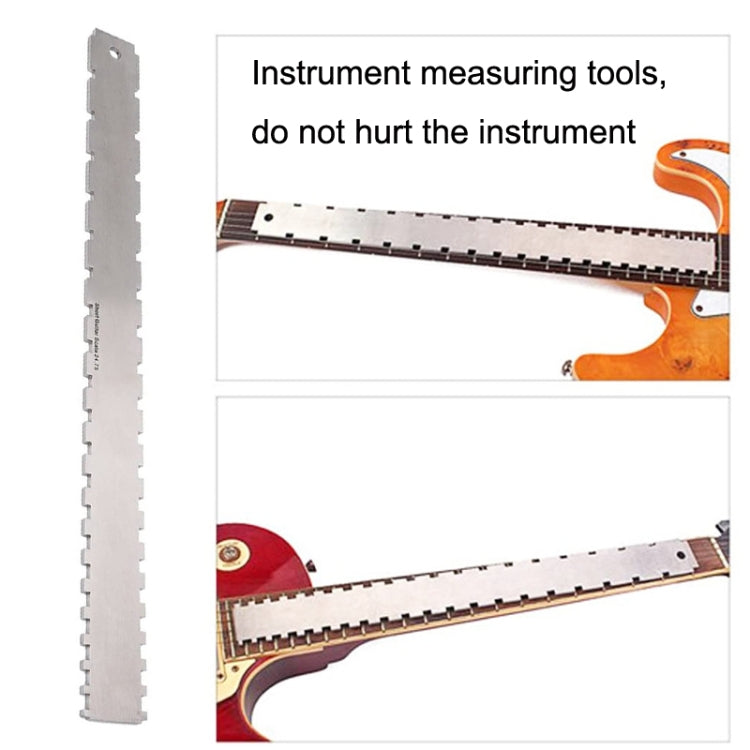 GNR3 Stainless Steel Measurement Bass Guitar Neck Ruler, Style:, Double Teeth, Double Teeth+String High Ruler, Double Teeth+Leveling Ruler, Double Teeth+Leveling Ruler+String High Ruler