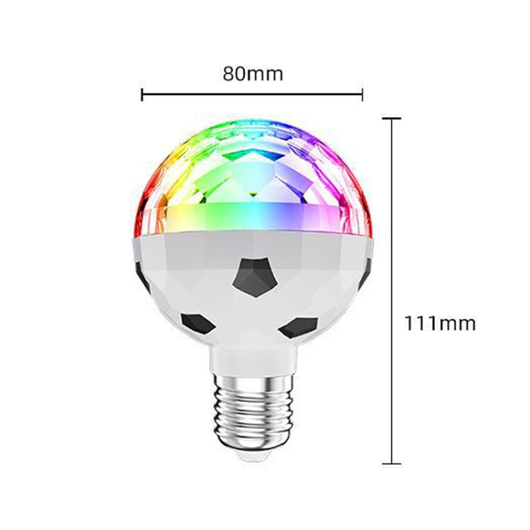 ZQMQD-001 6 LEDs Colorful Rotating Light Magic Ball Atmosphere Light, Spec: White+Universal Holder