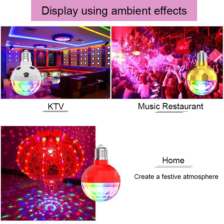 ZQMQD-001 6 LEDs Colorful Rotating Light Magic Ball Atmosphere Light, Spec: White+Universal Holder