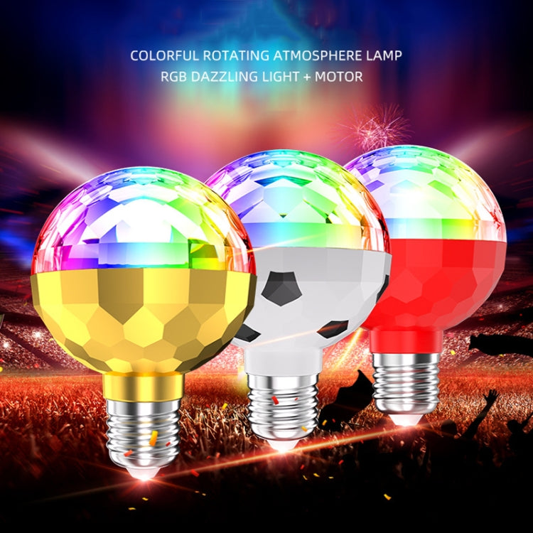 ZQMQD-001 6 LEDs Colorful Rotating Light Magic Ball Atmosphere Light, Spec: White+Universal Holder