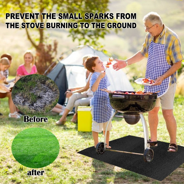 YEGBONG Fireplace Brazier Fire Mat Outdoor Lawn Patio Grill Fire Mat, Size: 39x47 Inches