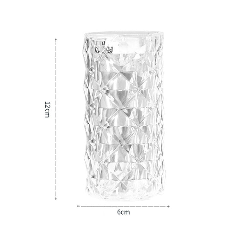 2 PCS SF-001A 1.5V Rose Ambient Light Bedside Crystal LED Desk Lamp, Color: Yellow Light