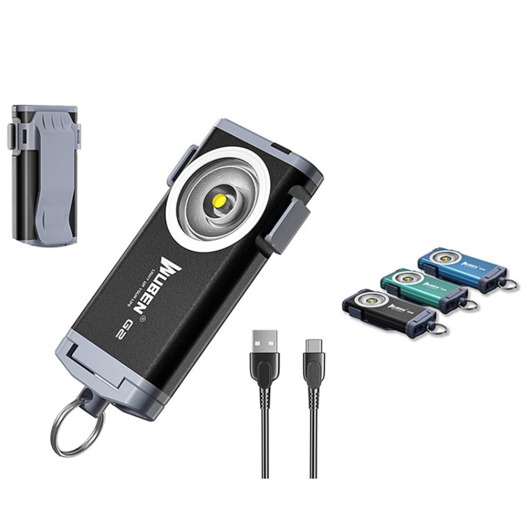 WUBEN G2 Strong Light LED Flashlight USB Outdoor Campers And Household Super Bright Key Chain Light, WUBEN G2 Black