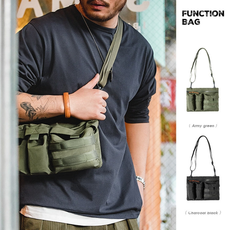 Maden TSS2201030 Multi Pocket Single Shoulder Messenger Crossing Bag(Carbon Black)