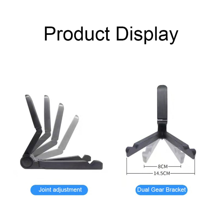 54356 Multifunctional Desktop Universal Foldable Triangular Phone Holder(Black)
