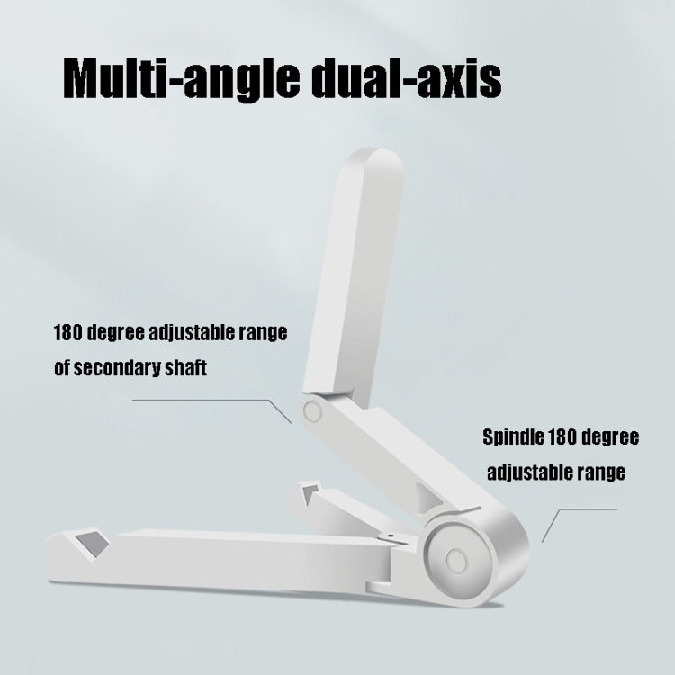 54356 Multifunctional Desktop Universal Foldable Triangular Phone Holder(White)