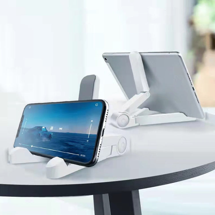 54356 Multifunctional Desktop Universal Foldable Triangular Phone Holder(White)