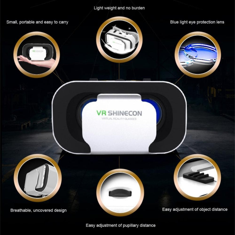 VRSHINECON G05 5th 3D VR Glasses Virtual Headset Digital Glasses(White)