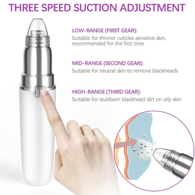 HD-3138 Electric Pore Cleaning Instrument Hot Compress To Export Acne Removing Blackhead Beauty Instrument(White)