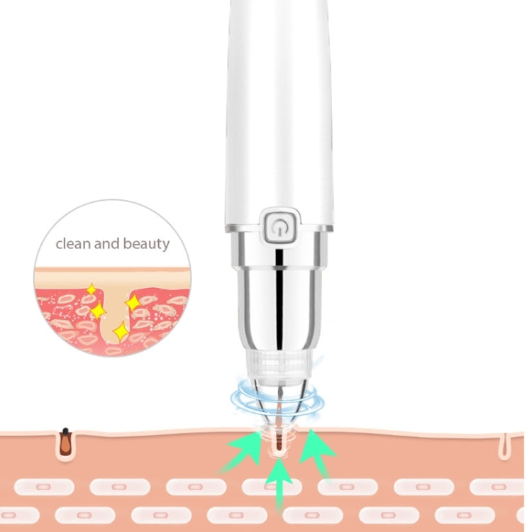HD-3138 Electric Pore Cleaning Instrument Hot Compress To Export Acne Removing Blackhead Beauty Instrument(White)
