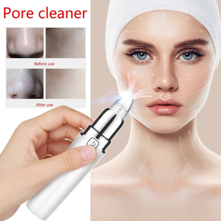 HD-3138 Electric Pore Cleaning Instrument Hot Compress To Export Acne Removing Blackhead Beauty Instrument(White)