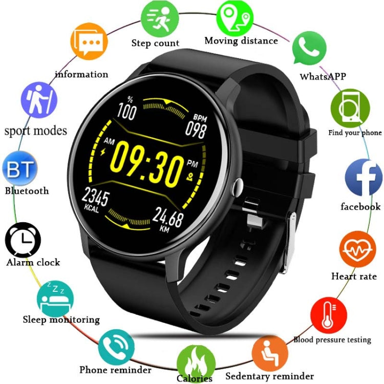 BW0223 Heart Rate/Blood Oxygen/Blood Pressure Monitoring Bluetooth Smart Calling Watch, Color: Silicone Black