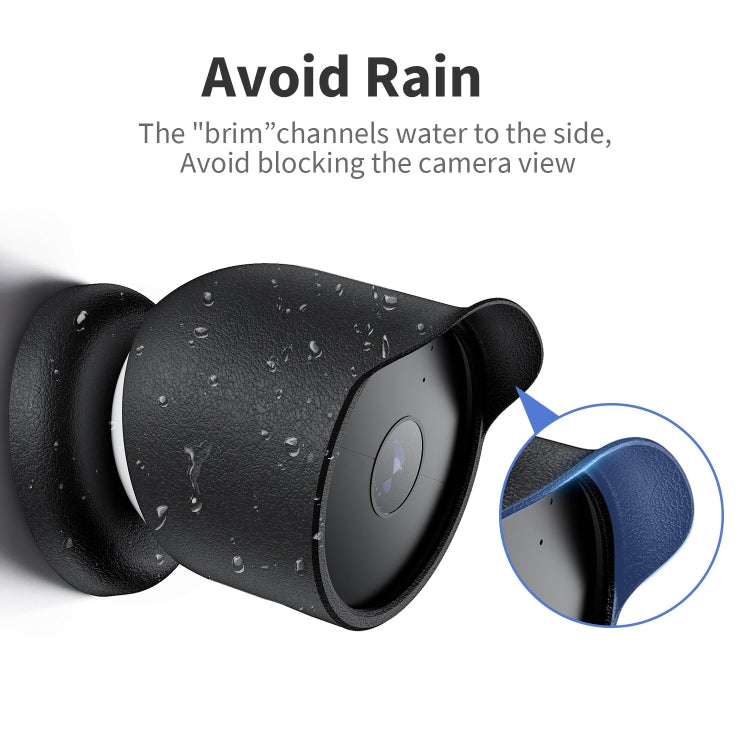 For Google Nest Camera Outdoor Silicone Water-Resistant Protective Cover(Black)