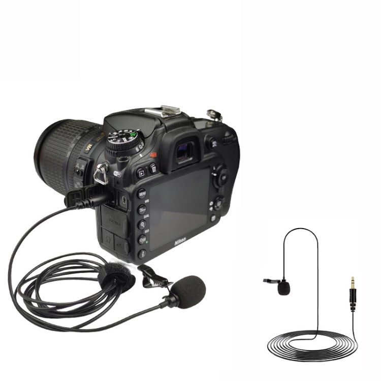 For Rode Wireless Camera Lavalier Microphone, Length 1.5m(Black)