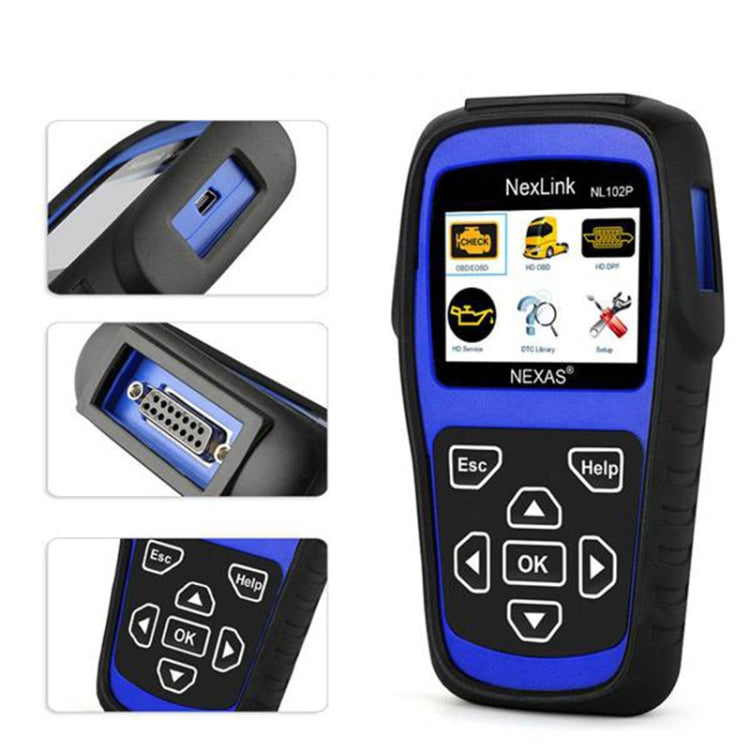 NexLink NL102P Diesel Mechanical Heavy Truck Car 2 In 1 Car Scanner OBD2 Detection, NexLink NL102P
