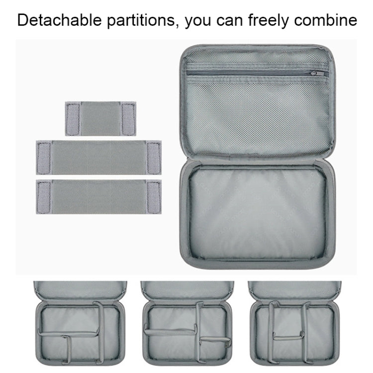 Baona Multifunctional Earphone Data Cable Digital Storage Bag, Spec:, Single-layer (Gray), Single-layer (Black), 2-layer (Gray), 2-layer (Black), Single-Layer Box (Gray), Single-Layer Box (Black), 2-layer Box (Gray), 2-layer Box (Black), XL (Gray)     ...