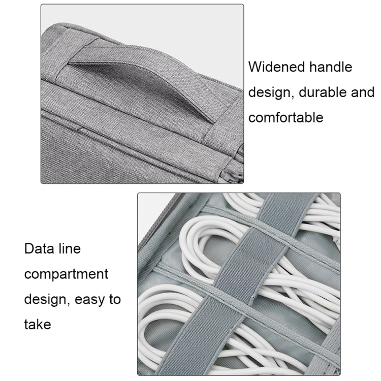 Baona Multifunctional Earphone Data Cable Digital Storage Bag, Spec:, Single-layer (Gray), Single-layer (Black), 2-layer (Gray), 2-layer (Black), Single-Layer Box (Gray), Single-Layer Box (Black), 2-layer Box (Gray), 2-layer Box (Black), XL (Gray)     ...