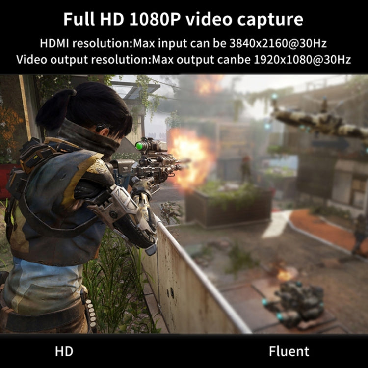 HD31 HDMI To USB2.0 High Definition Game Live Recording 4K With Cable Collector