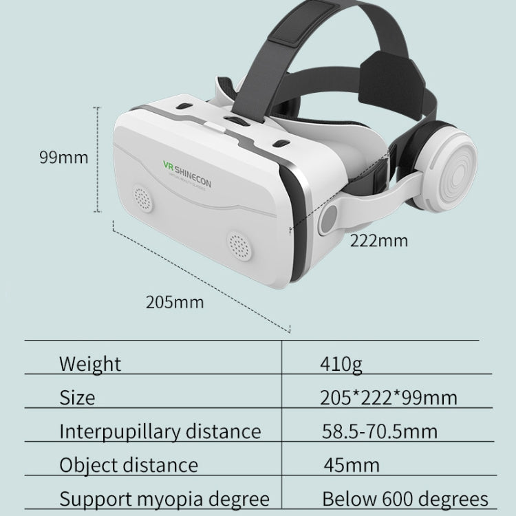 VRSHINECON G15E All In One Phone Special Headset Wearing 3D Glasses VR Game Console(Black)