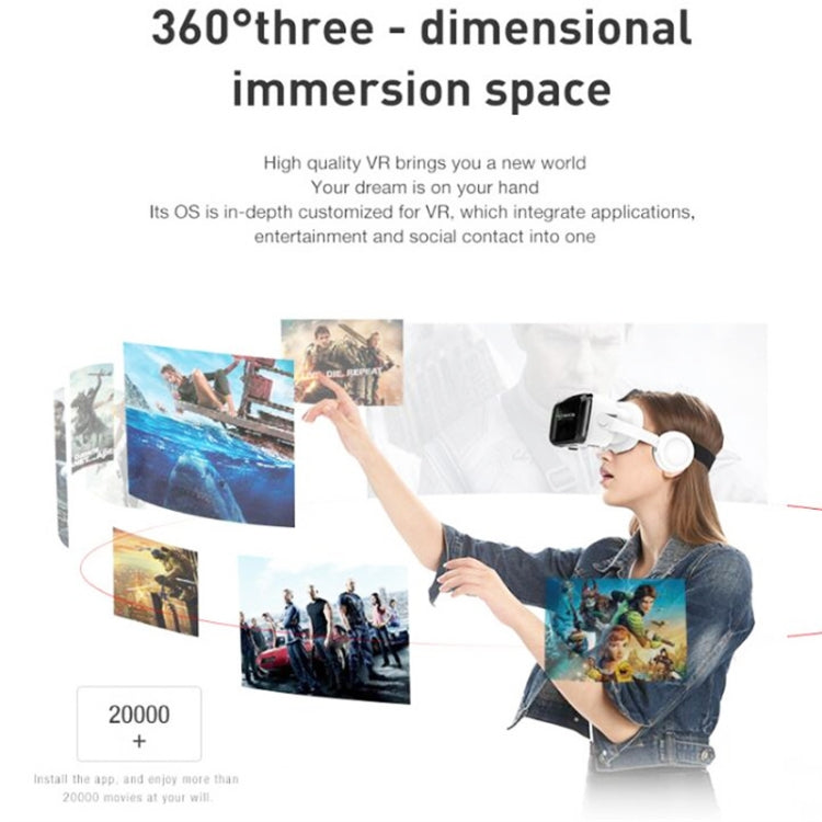 VRSHINECON G04BS+B01 Handle 3D Virtual Reality Helmet VR Glasses With Bluetooth Headset