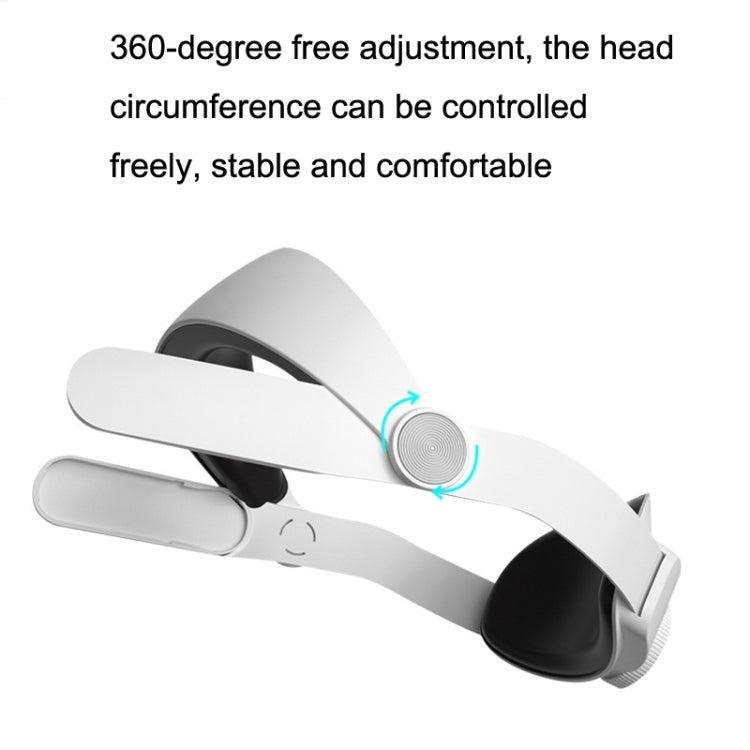 For Oculus Quest 2 VR SHINECON OS01 Adjustable All -In -One Head Strap VR Accessories(White)