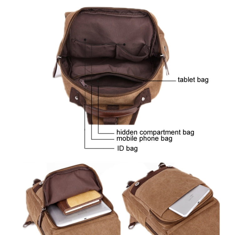 Outdoor Travel Messenger Canvas Chest Bag, Color: Brown