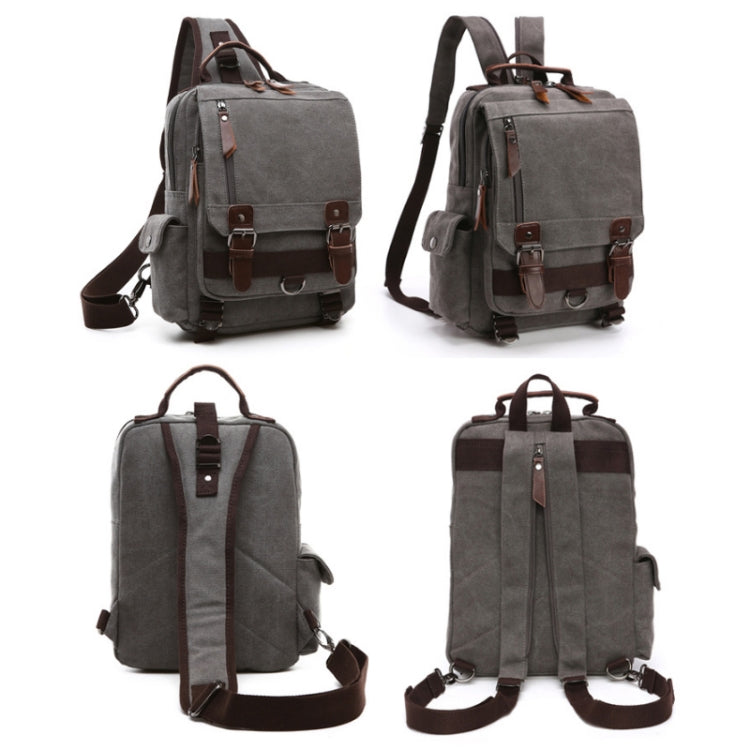 Outdoor Travel Messenger Canvas Chest Bag, Color: Brown