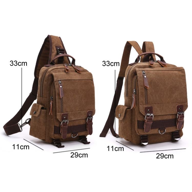 Outdoor Travel Messenger Canvas Chest Bag, Color: Gray