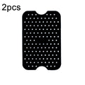 For NINJA DZ201 DZ401 Air Fryers 2pcs Silicone Pad Rectangular Liner(Black)