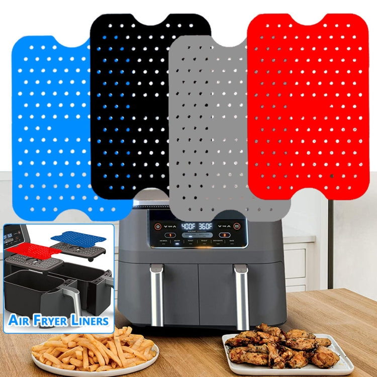 For NINJA DZ201 DZ401 Air Fryers 2pcs Silicone Pad Rectangular Liner(Grey)
