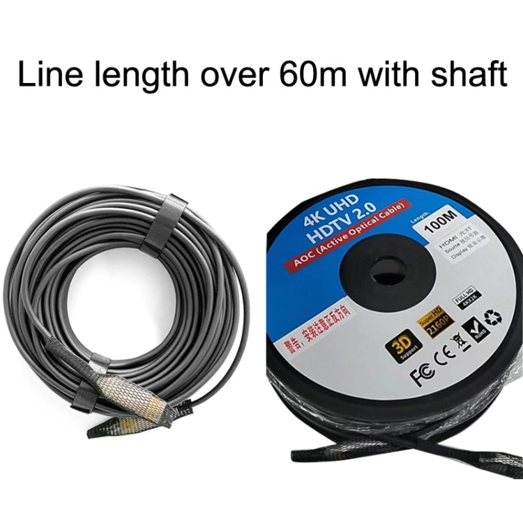 2.0 Version HDMI Fiber Optical Line 4K Ultra High Clear Line Monitor Connecting Cable, Length: 30m(White)