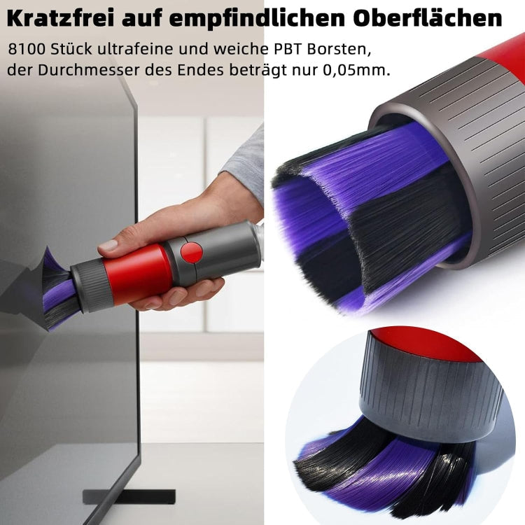 For Dyson Vacuum Cleaner V7 / V8 / V10 / V11 / V15 Non-marking Soft Bristle Dusting Brush, Non-marking Brush