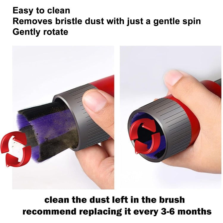 For Dyson Vacuum Cleaner V7 / V8 / V10 / V11 / V15 Non-marking Soft Bristle Dusting Brush, Non-marking Brush