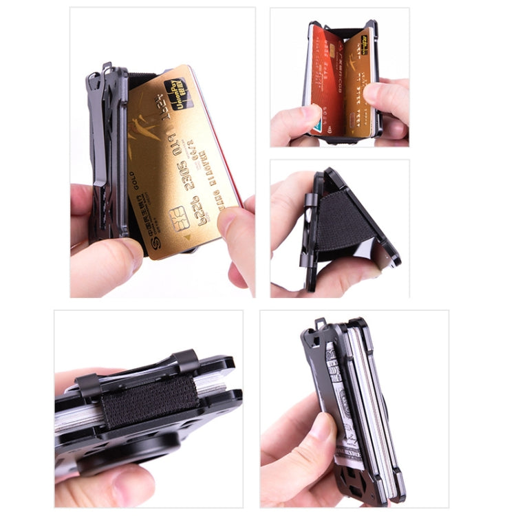 For AirTag 2nd Gen / AirTag 1st Gen Card Holder Metal Anti-Theft RFID Wallet, ak-4 A Black, ak-4 A Blue, ak-4 A  Silver, ak-4 A  Gray, ak-4 B  Black, ak-4 B Silver, ak-4 B Blue, ak-4 B Gray