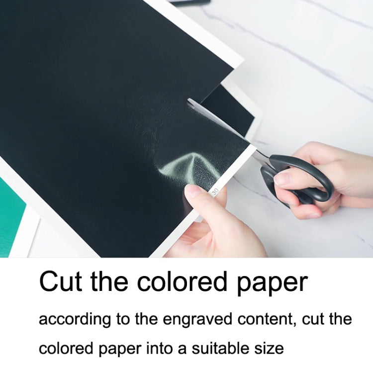 DAJA Carved Color Paper For Ceramic / Glass / Stone / Crystal / Jade(Black)