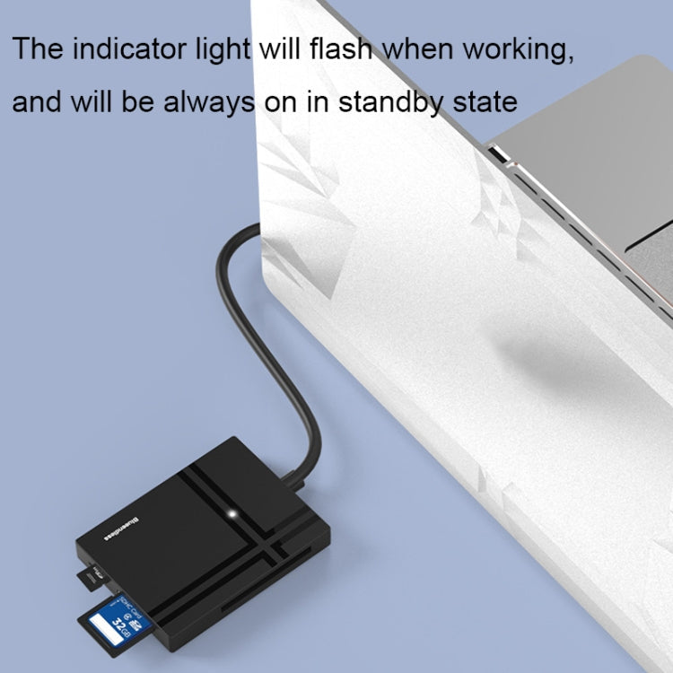 Blueendless C5U3 Type-C/USB-C 5-In-1 CF/XD/TF/SD/MS Card Reader, C5U3