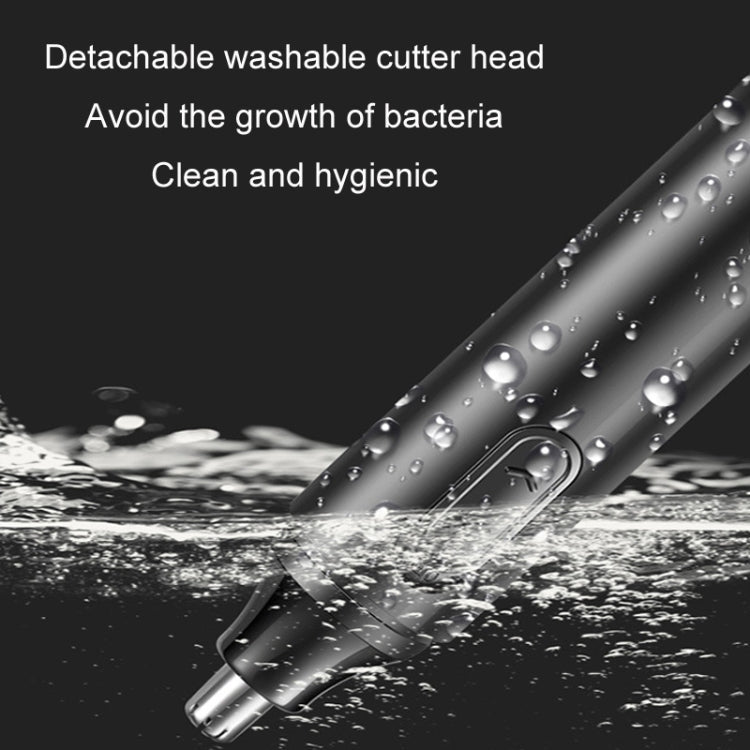 Detachable Washable Electric Nose Hair Trimmer(Black)