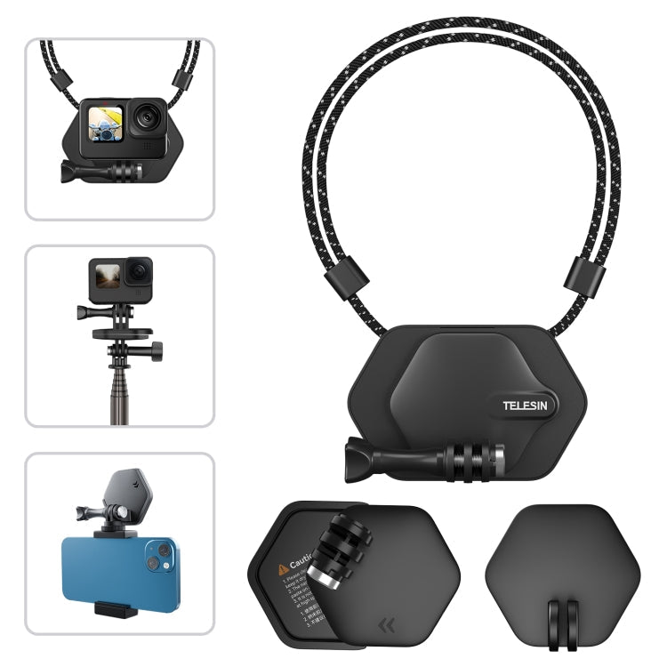 TELESIN Magnetic Action Camera Quick Release Bracket Mount,Spec: Ordinary Suit