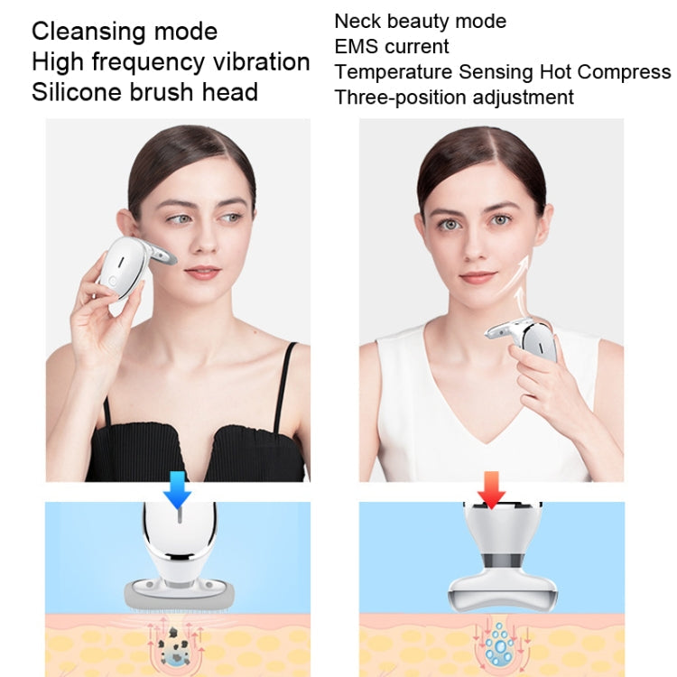KAKUSAN KKS183 Vibrating Massage Neck Wrinkle Instrument Neck Face Massage Instrument(White)