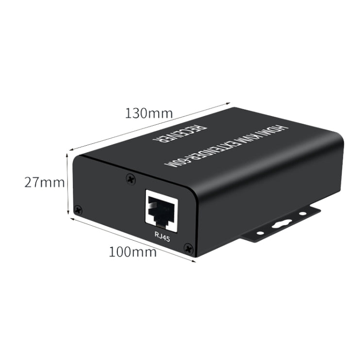 BW-HKE60A HDMI 60m KVM With USB Extender Support POE Single-End Power Supply With US Plug(Black)