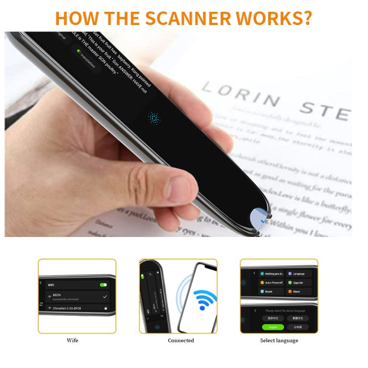 X2 International Version Multilingual Translation Pen Offline Learning Scanning Pen 112 Languages(Black)