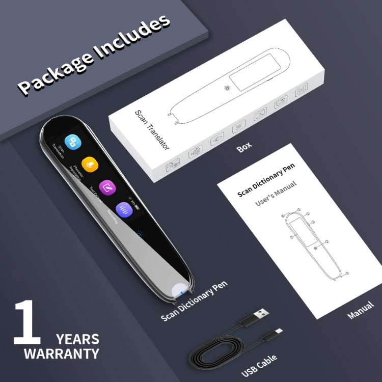 X2 International Version Multilingual Translation Pen Offline Learning Scanning Pen 112 Languages(Black)