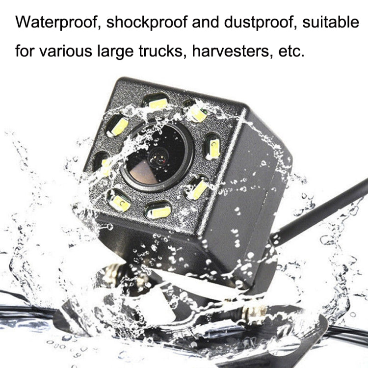 R0003 LED Fill Light External Reversing Video Camera HD  CCD Car Camera 12 Lights Camera(P System)