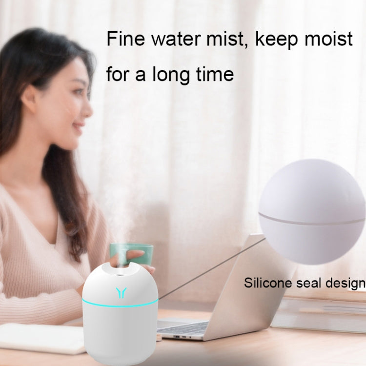 USB Mini Desktop Colorful Night Light Car Humidifier, Spec: 250ml (Y-White)