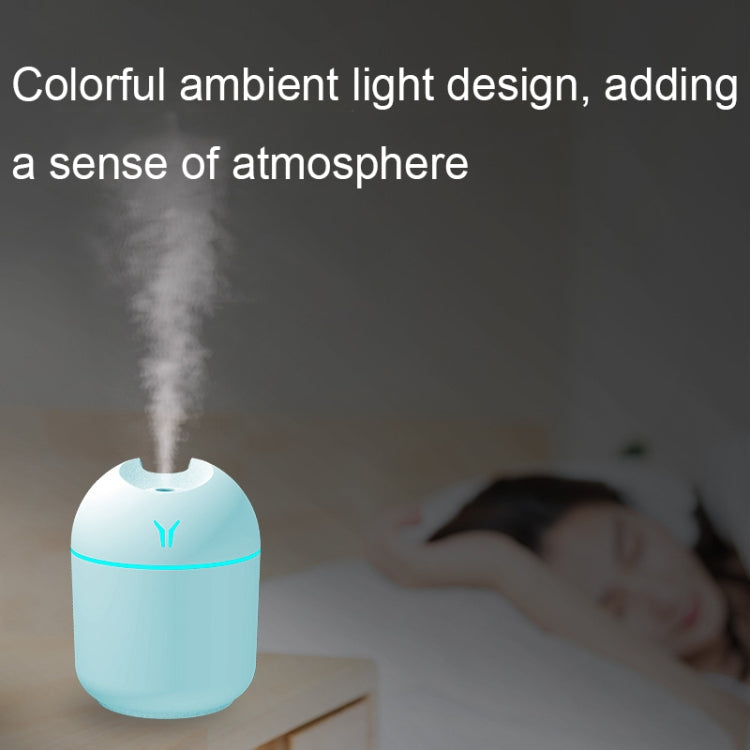 USB Mini Desktop Colorful Night Light Car Humidifier, Spec: 250ml (Y-White)
