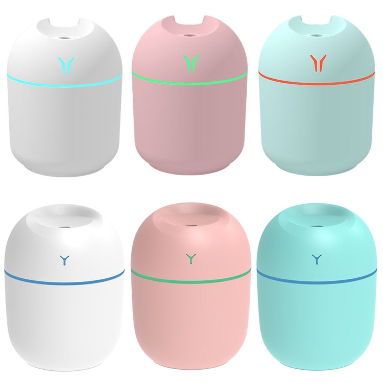 USB Mini Desktop Colorful Night Light Car Humidifier, Spec: 250ml (Y-Pink)