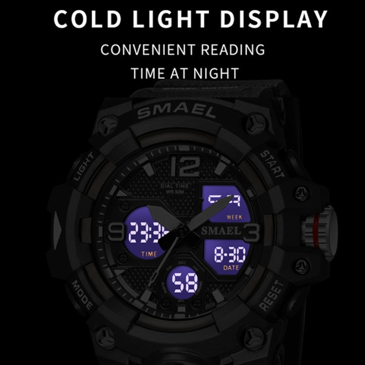 SMAEL 8008 Outdoor Sports Multifunctional Waterproof Luminous Men Watch(Black Blue)